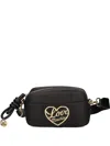 Love Moschino Heart-plaque Cross Body Bag In Black