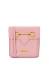 Love Moschino Light Pink Heart-plaque Crossbody Bag In Pink