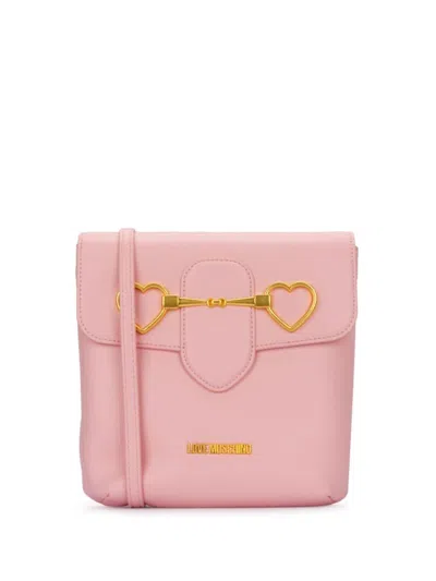 LOVE MOSCHINO HEART-PLAQUE SHOULDER BAG