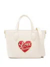 Love Moschino Heart-plaque Tote Bag In Neutral