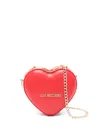 Love Moschino Heart-shape Chain-strap Cross Body Bag In Red