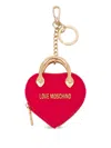 Love Moschino Heart-shaped Keyring In Gold