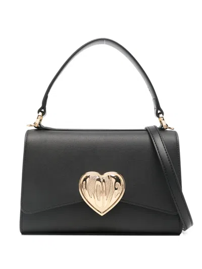 Love Moschino Heart Tote Bag In Black