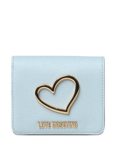 Love Moschino Heart-plaque Logo-lettering Wallet In White