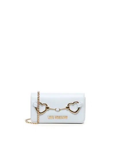 Love Moschino Hearts Light Blue Chain Wallet