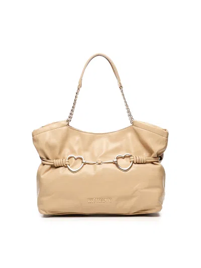 Love Moschino Hearts Tote Bag With Chain Handles
