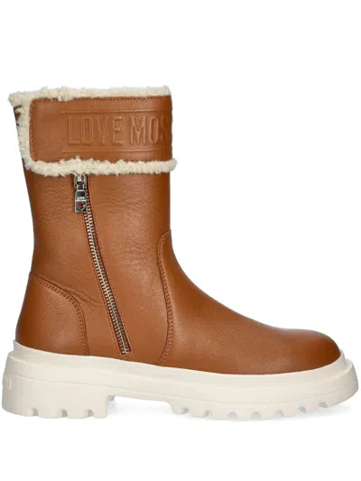 Love Moschino Her Love Boots In Brown