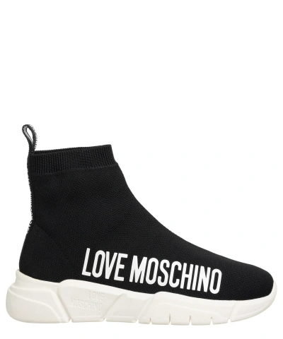 Love Moschino High-top Sneakers In Black