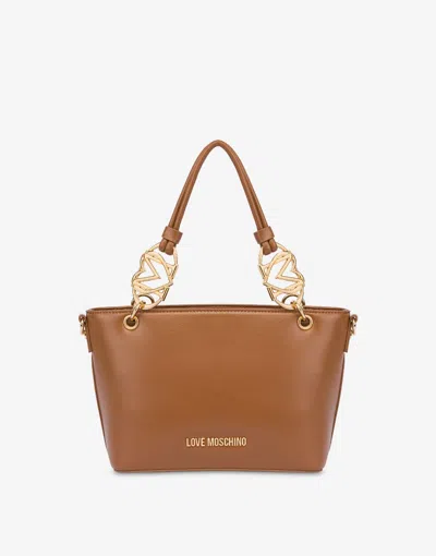 Love Moschino Jewel Shopper Bag In Brown