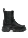 Love Moschino Black Ankle Boots With Sole In Black