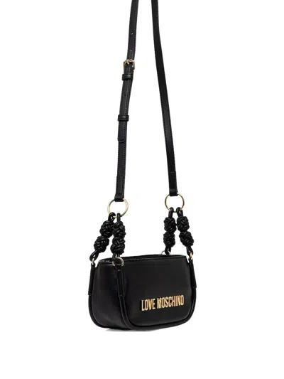 Love Moschino Knotted-detailing Crossbody Bag In Black