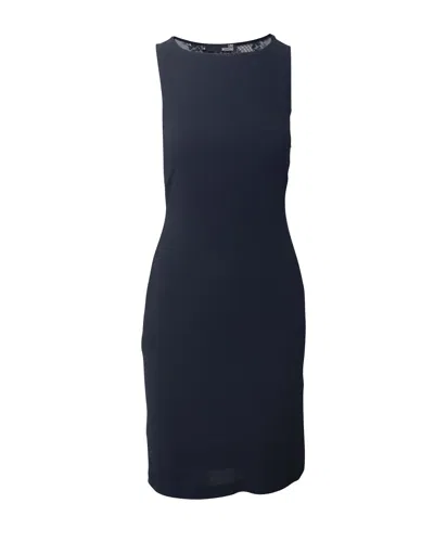 Love Moschino Lace Back Sleeveless Mini Dress In Black Viscose