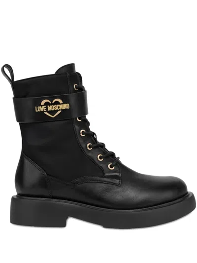 Love Moschino Stiefel Mit Schnürung In Black