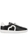 Love Moschino Lambskin Sneakers In Black