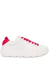 Love Moschino Nappa Leather And Lambskin Sneakers In White