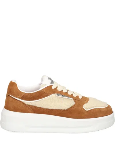 Love Moschino Lace-up Sneakers In Multi