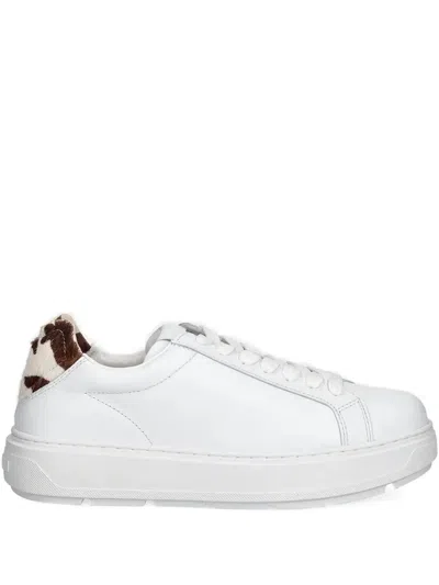 Love Moschino Lace-up Sneakers In White