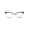 Love Moschino Ladies Blue Rectangular Eyeglass Frames Mol529/sam In Black