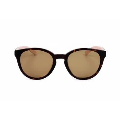 Love Moschino Ladies Brown Round Sunglasses Mol040/s In Black