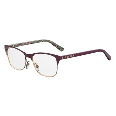 Love Moschino Ladies' Spectacle Frame  Mol526-0t7  53 Mm Gbby2 In Black