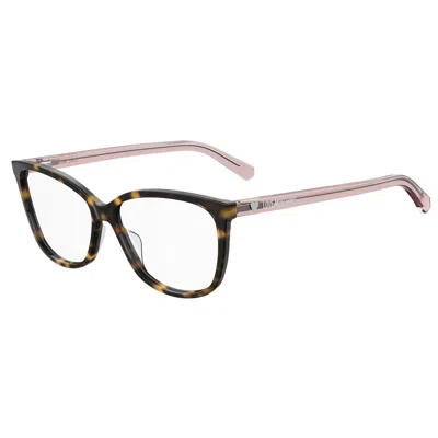 Love Moschino Ladies' Spectacle Frame  Mol546-086  57 Mm Gbby2 In Multi