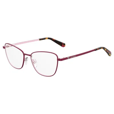 Love Moschino Ladies' Spectacle Frame  Mol552-8cq  52 Mm Gbby2 In Red