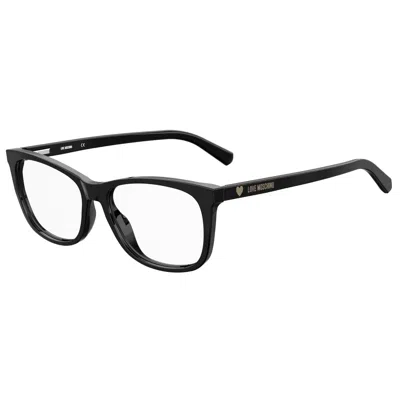 Love Moschino Ladies' Spectacle Frame  Mol557-807  54 Mm Gbby2 In Black