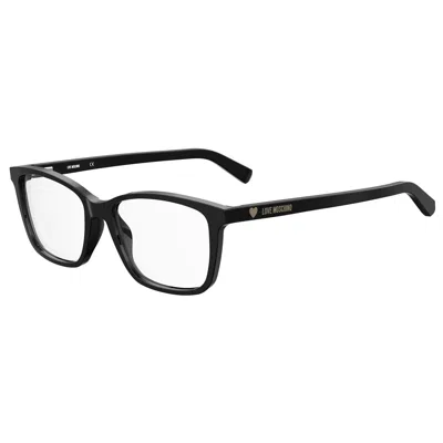 Love Moschino Ladies' Spectacle Frame  Mol566-807  52 Mm Gbby2 In Black