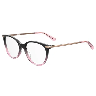 Love Moschino Ladies' Spectacle Frame  Mol570-3h2  52 Mm Gbby2 In Black