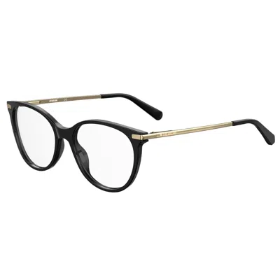 Love Moschino Ladies' Spectacle Frame  Mol570-807  52 Mm Gbby2 In Black