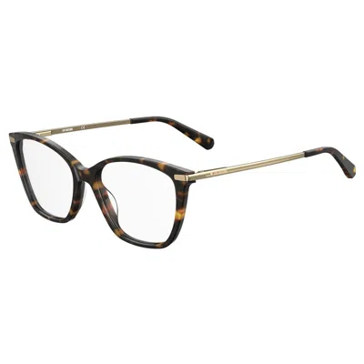 Love Moschino Ladies' Spectacle Frame  Mol572-086  53 Mm Gbby2 In Black