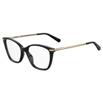Love Moschino Ladies' Spectacle Frame  Mol572-807  53 Mm Gbby2 In Black