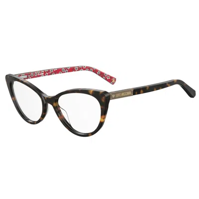 Love Moschino Ladies' Spectacle Frame  Mol573-086  54 Mm Gbby2 In Black
