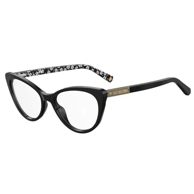 Love Moschino Ladies' Spectacle Frame  Mol573-807  54 Mm Gbby2 In Black