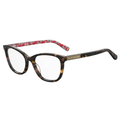 Love Moschino Ladies' Spectacle Frame  Mol575-086  53 Mm Gbby2 In Black
