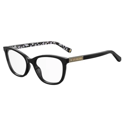 Love Moschino Ladies' Spectacle Frame  Mol575-807  53 Mm Gbby2 In Black