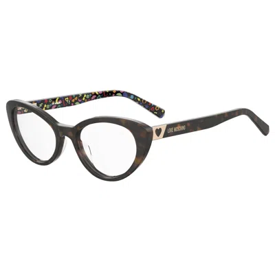 Love Moschino Ladies' Spectacle Frame  Mol577-086  51 Mm Gbby2 In Black