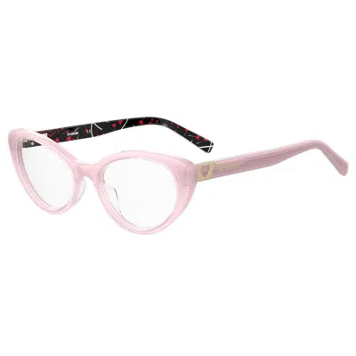 Love Moschino Ladies' Spectacle Frame  Mol577-35j  51 Mm Gbby2 In Black