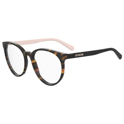 Love Moschino Ladies' Spectacle Frame  Mol582-086  55 Mm Gbby2 In Black