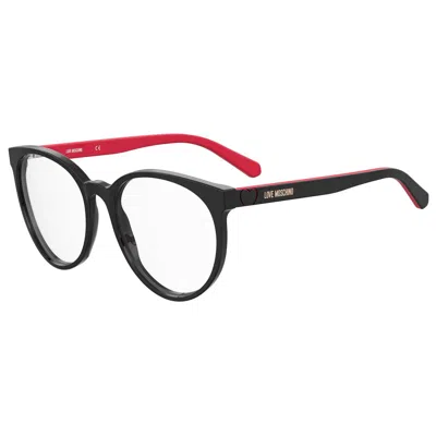 Love Moschino Ladies' Spectacle Frame  Mol582-807  55 Mm Gbby2 In Black