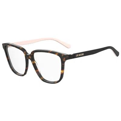 Love Moschino Ladies' Spectacle Frame  Mol583-086  55 Mm Gbby2 In Black
