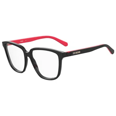 Love Moschino Ladies' Spectacle Frame  Mol583-807  55 Mm Gbby2 In Black