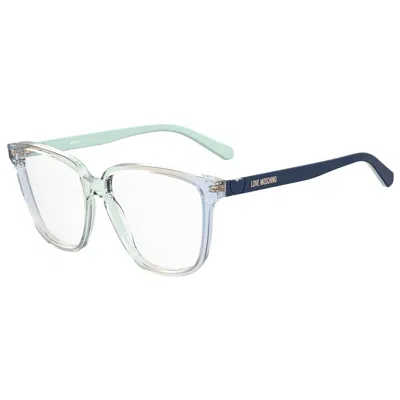 Love Moschino Ladies' Spectacle Frame  Mol583-z90  55 Mm Gbby2 In Green