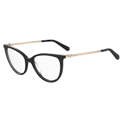 Love Moschino Ladies' Spectacle Frame  Mol588-807  54 Mm Gbby2 In Black