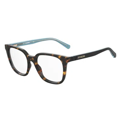Love Moschino Ladies' Spectacle Frame  Mol590-086  52 Mm Gbby2 In Multi