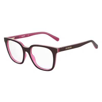 Love Moschino Ladies' Spectacle Frame  Mol590-lhf  52 Mm Gbby2 In Purple