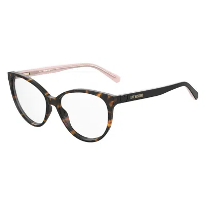 Love Moschino Ladies' Spectacle Frame  Mol591-086  57 Mm Gbby2 In Multi