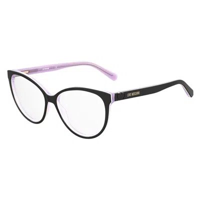 Love Moschino Acetate Women's Frames In Black