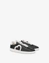 Love Moschino Lambskin Sneakers In Black