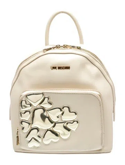 Pre-owned Love Moschino Leather Backpack In Neutrals